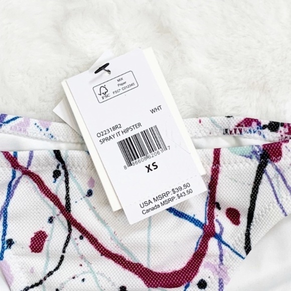 NWT Volcom Hipster Splatter Print Bikini Bottom XS - Picture 5 of 7